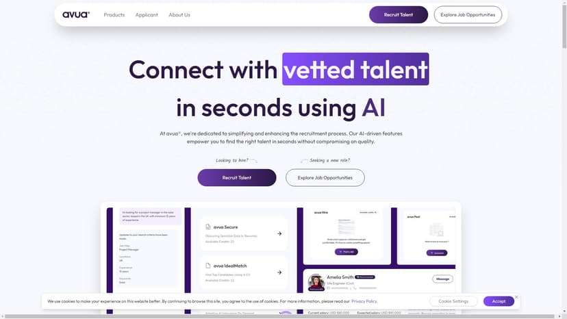 avua - 「avua®」是一款AI招聘平台，为企业提供高效精准的人才筛选。