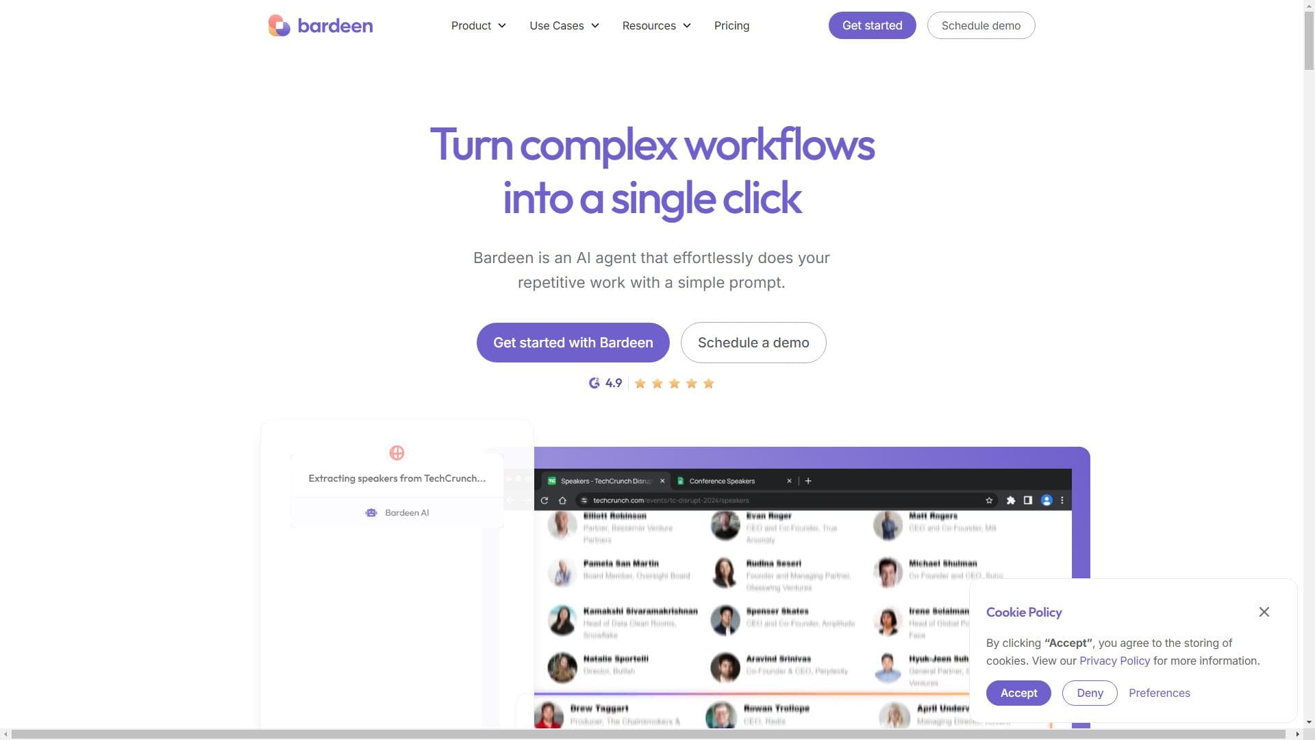 Bardeen AI：工作流任务自动化软件