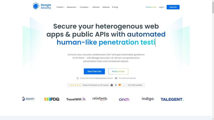 Beagle Security - 能够识别并修复网络应用、API与GraphQL漏洞，提供定制化的反制措施，确保安全。