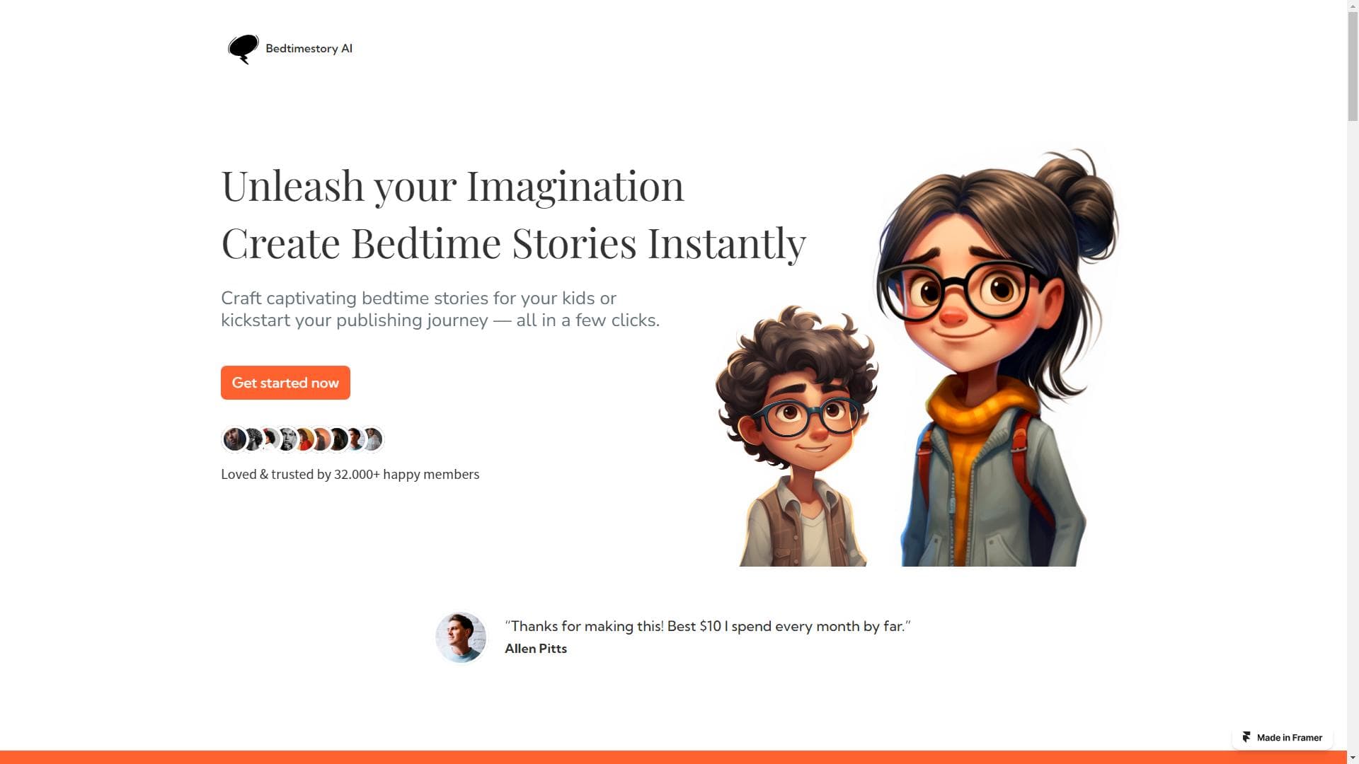 Bedtimestory.ai：瞬间创造个性化的睡前故事使用人工智能
