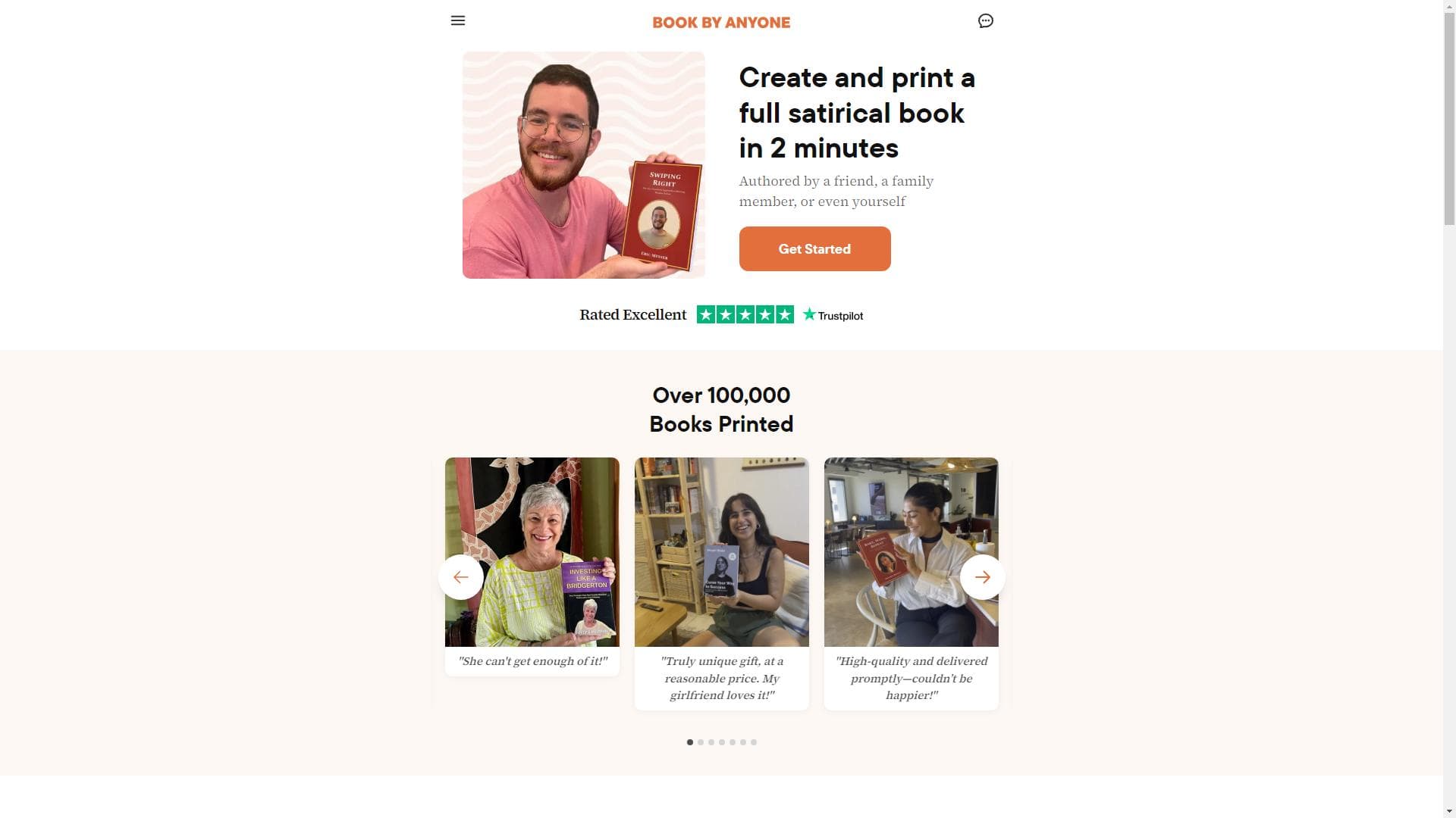 Book by Anyone - Create and print a full satirical book in 2 minutes
