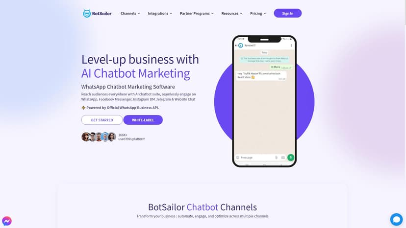 BotSailor - BotSailor，AI Chatbot营销软件，全面覆盖Whatsapp、Facebook、Instagram、Telegram。