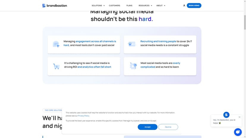 BrandBastion - BrandBastion的24小时互动管理服务和基于人工智能的社交媒体管理工具旨在为您带来更多销售额和品牌知名度。