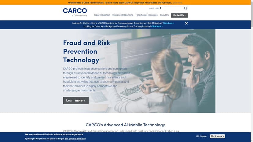 CARCO - CARCO是一款用于防止欺诈和风险的先进移动AI技术平台，旨在识别并预防可能暴露公司和其底线的高竞争性和挑战性的环境中的风险事件和欺诈活动。