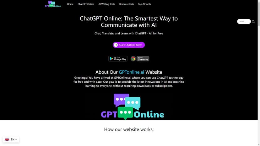 ChatGPT Online - GPTOnline.ai - ChatGPT Online提供免费、无限制的人工智能聊天体验，即时回答、文本翻译及知识拓展，无需注册。