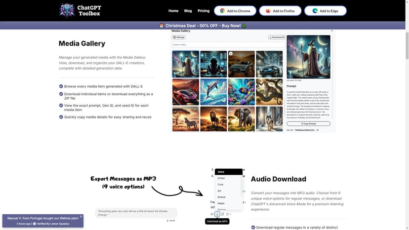 ChatGPT Toolbox - ChatGPT Toolbox是一款功能强大的工具箱，增强了与 ChatGPT 的体验：搜索历史记录、创建文件夹、保存提示并执行批量操作。