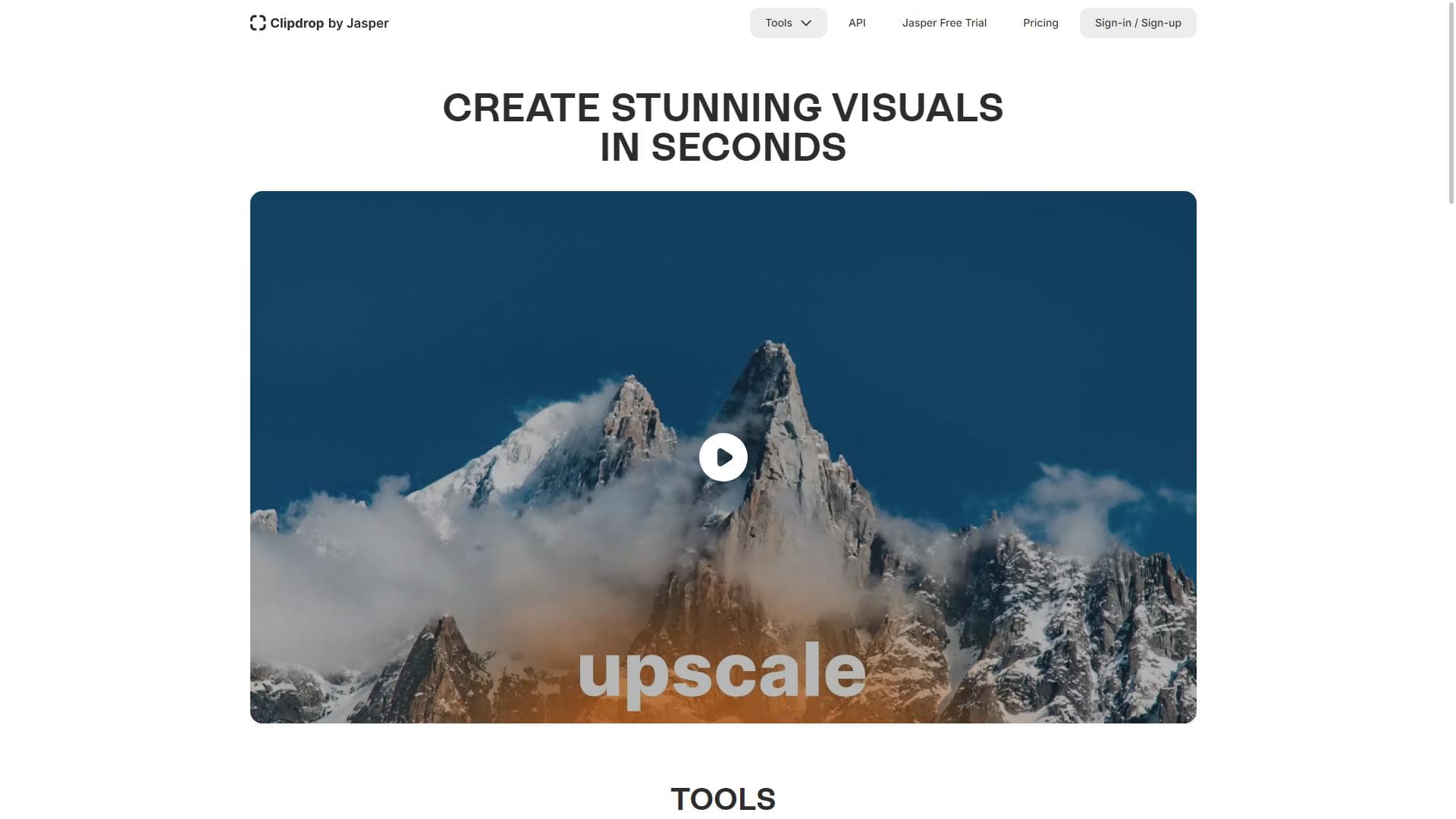 Create stunning visuals in seconds with AI.