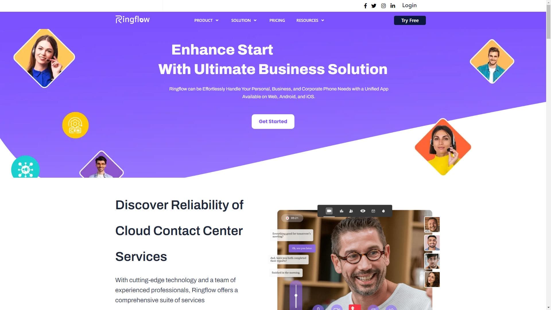 Ringflow——领先的云接触中心平台