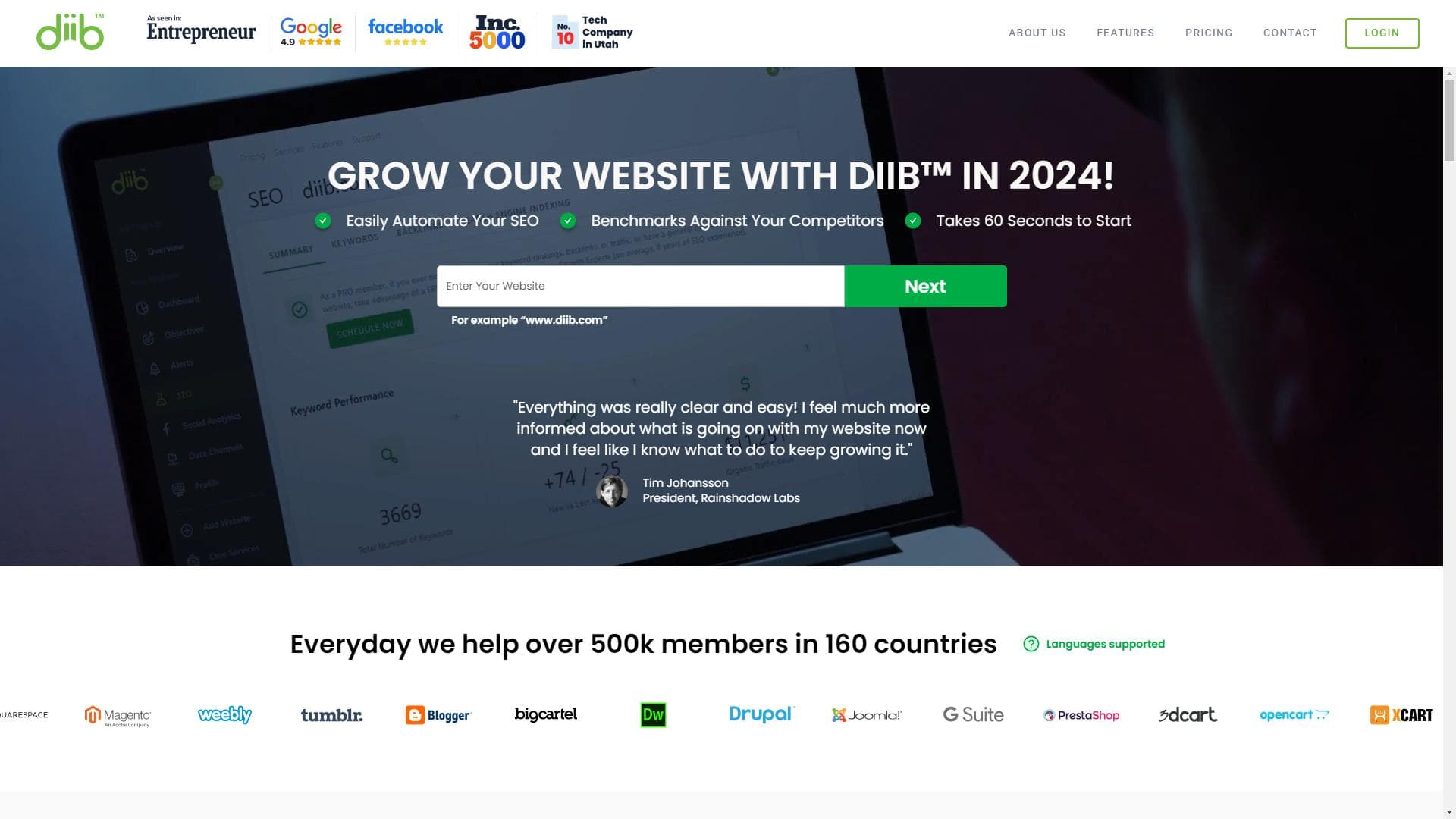 Diib：SEO 工具及流量和 SEO 检测器 | 免费开始。