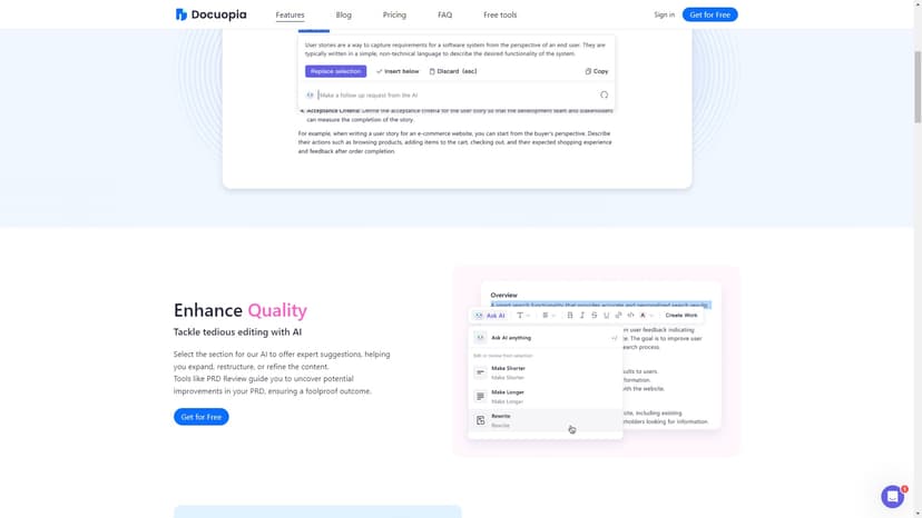 Docuopia - Docuopia 是一款通过 AI 自动生成产品需求、帮助文档和 Wiki 的快速工具。让我们为您节省时间，开始流线化工作。
