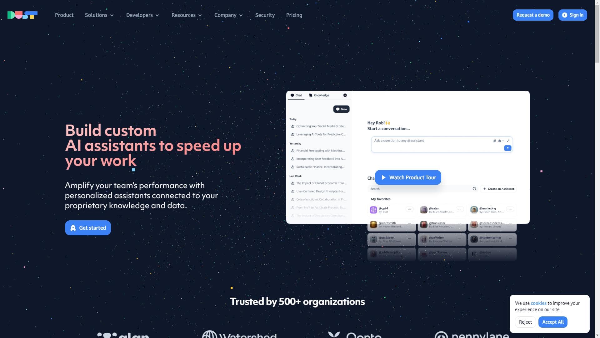Dust - Build custom AI assistants to speed up your work。