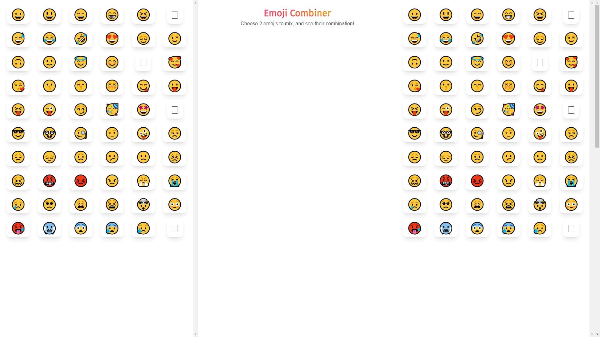 Emoji Combiner - 将两个表情符号组合成一个新的表情符号。免费的在线表情符号合并工具。