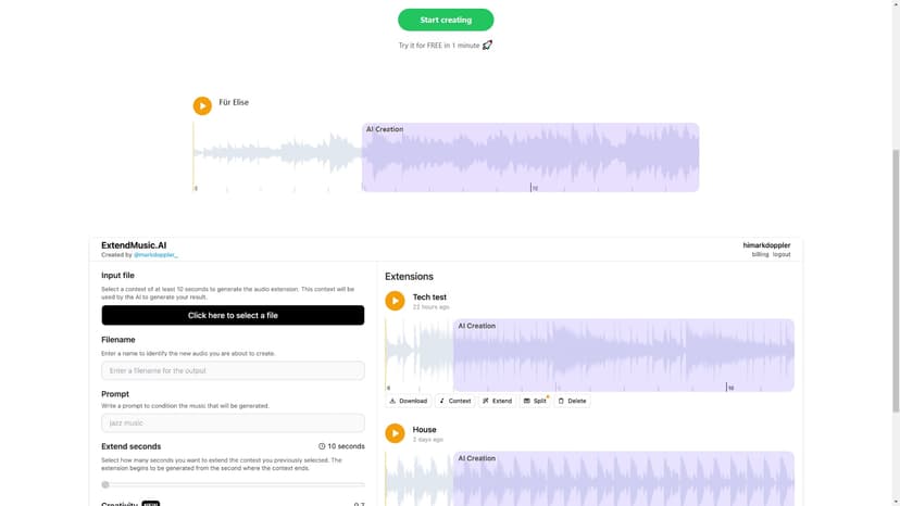 ExtendMusic.AI - 使用ExtendMusic.AI，让AI扩充你的音乐。