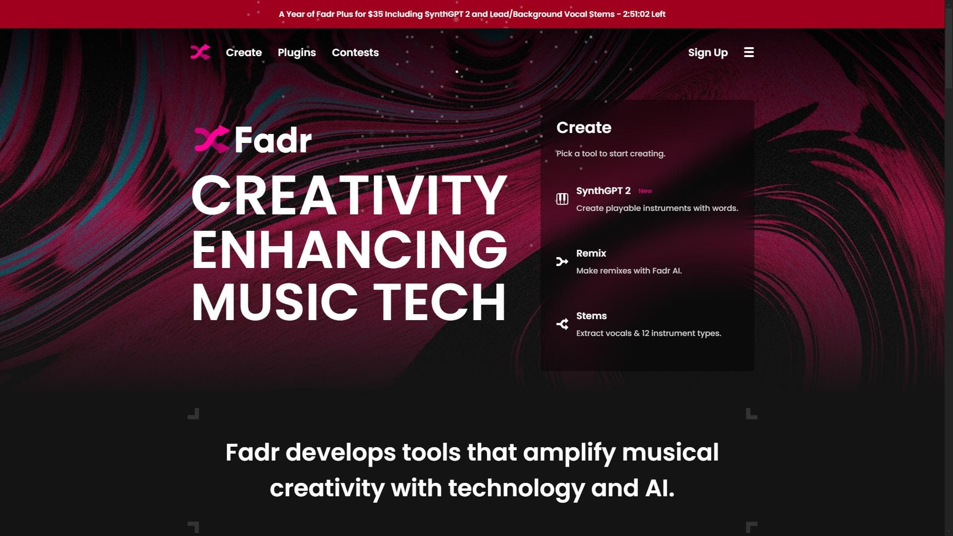 Fadr AI 音乐制作平台