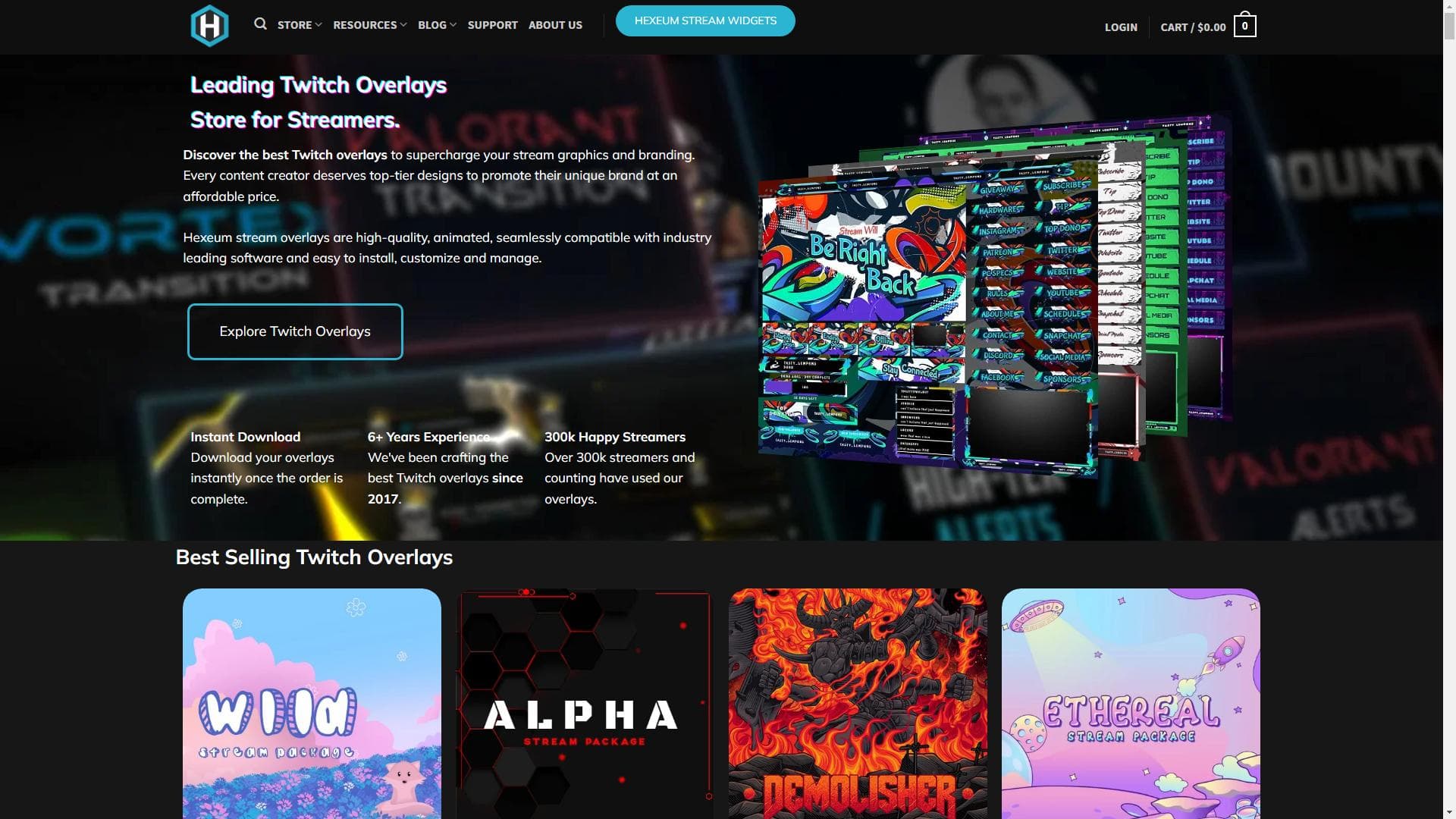 Twitch Overlays Store for Streamers: 100's of Templates