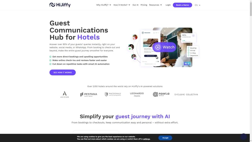 hijiffy.com - 提高直接预订和升级机会，加快流程、简化工作。享受AI自动化带来的高效体验。