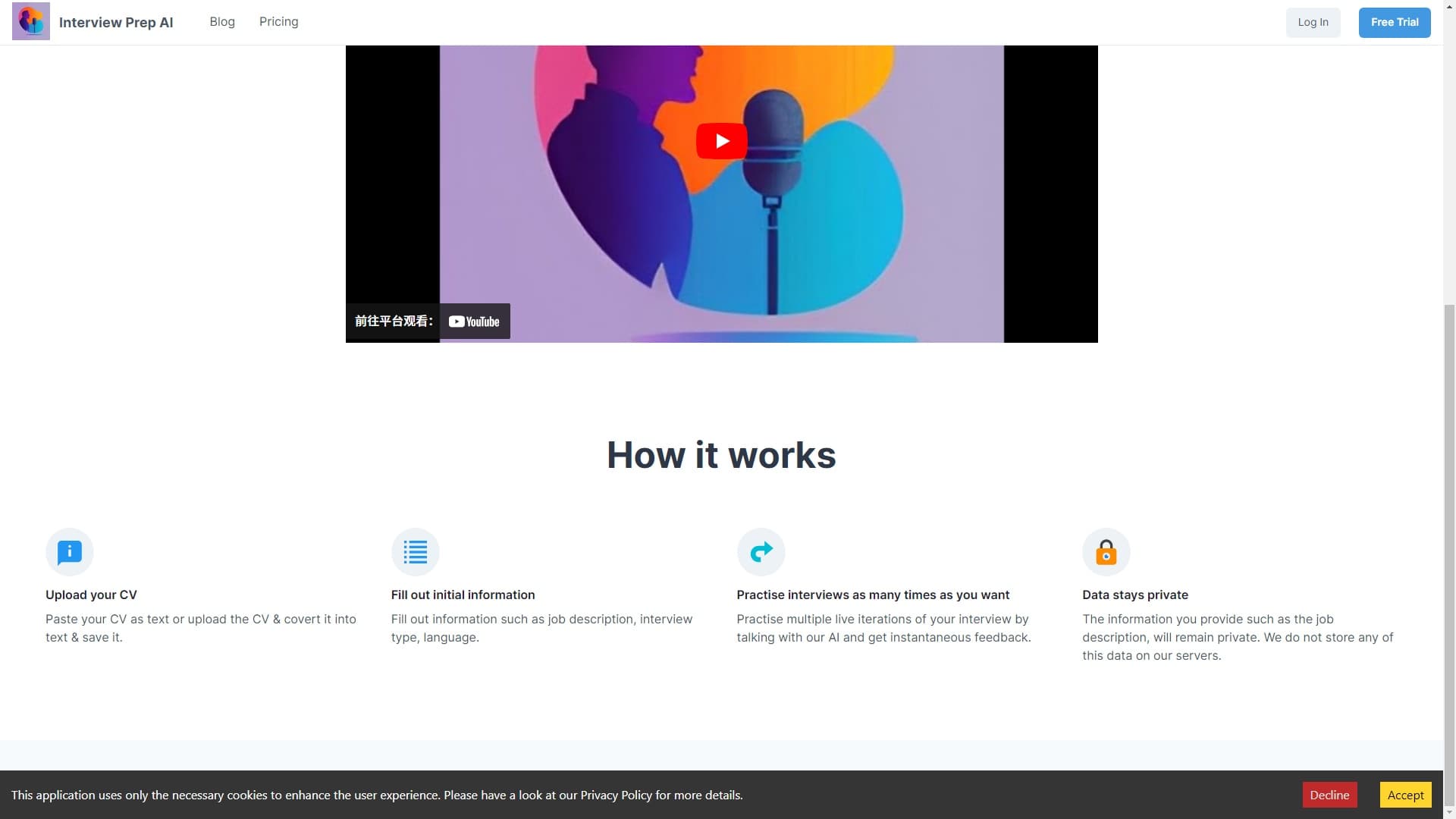 Interview Prep AI - Your personal AI job interview coach, helping you ace your next interview.