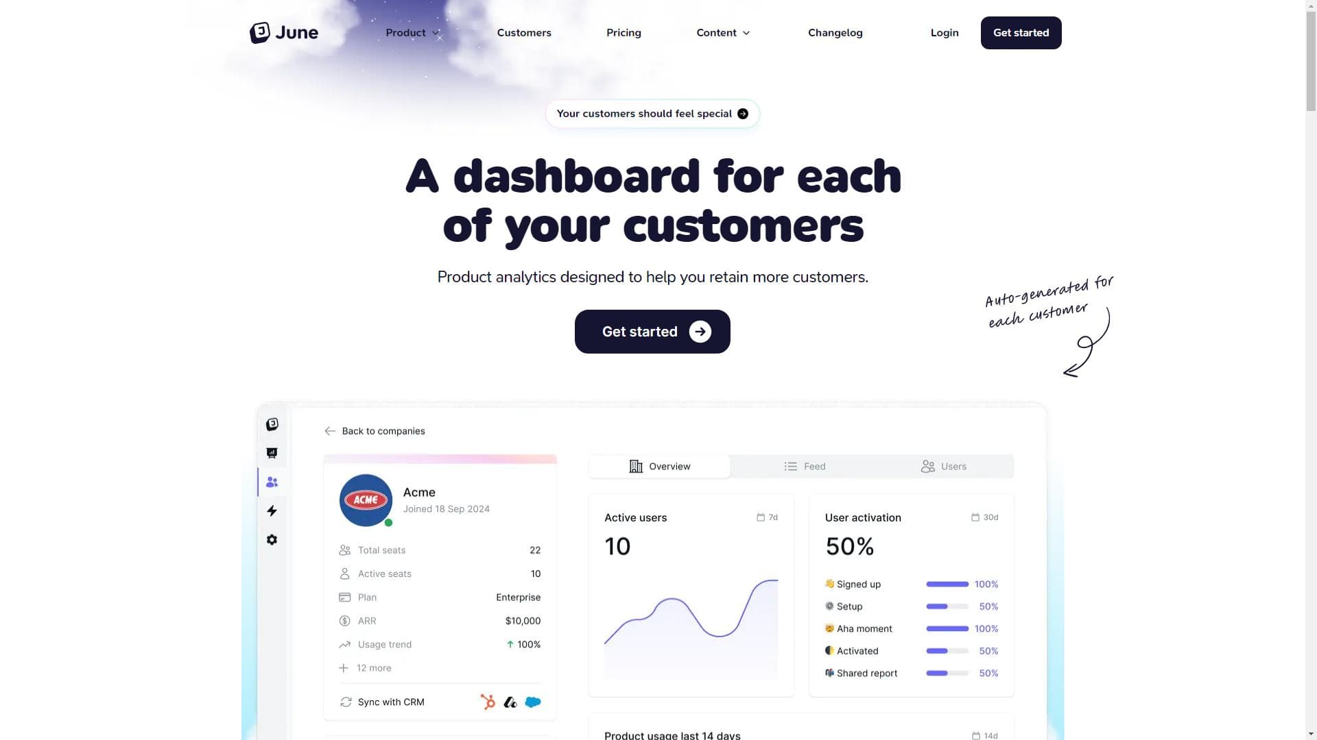 June - Product & Customer Analytics Software for B2B SaaS