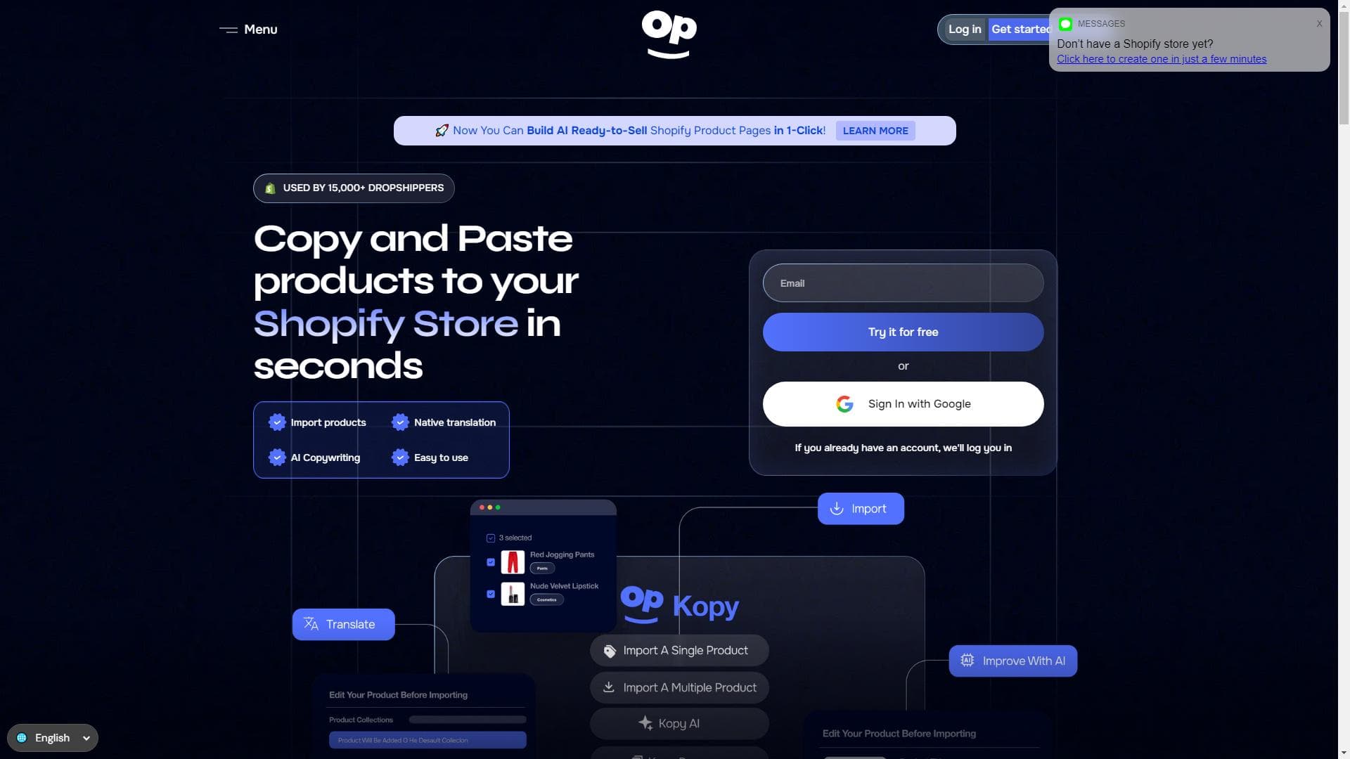 Kopy - Copy products for Shopify Stores。