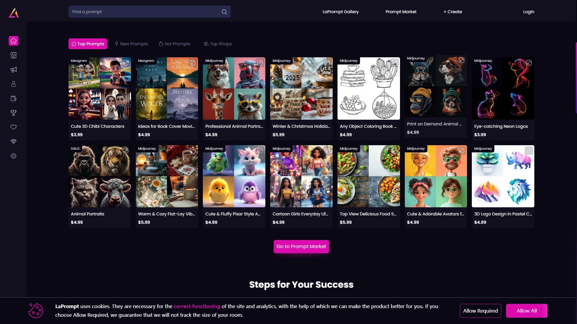 LaPrompt - AI Gallery and Prompt Marketplace