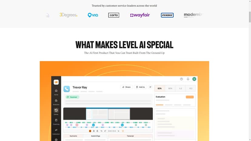 Level AI - Level AI 的呼叫中心人工智能使用语义智慧来理解支持互动，以提高联系中心团队性能。立即请求演示。