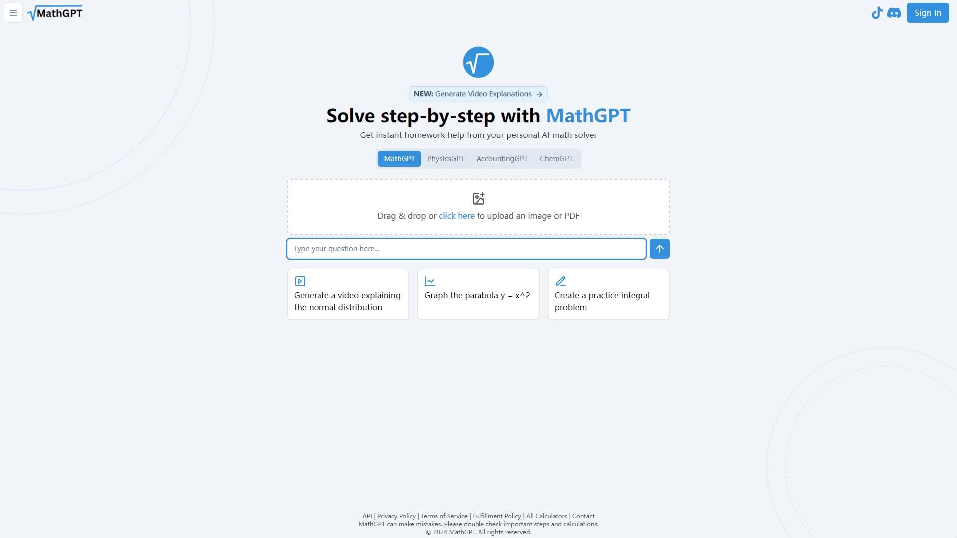 MathGPT | AI Math Solver & Homework Helper