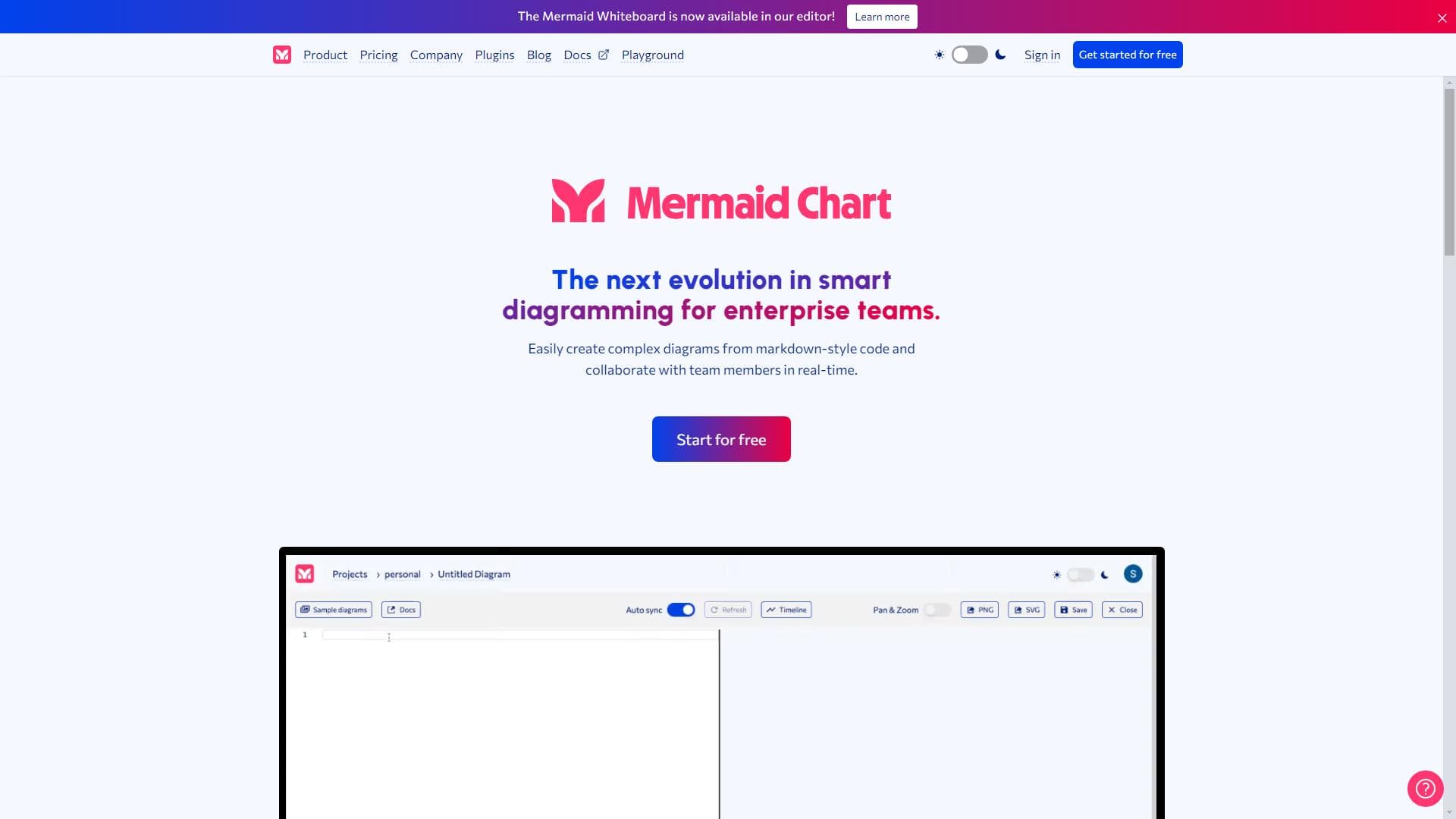 Mermaid Chart - 使用文本创建复杂可视化图表，智能地绘制图形