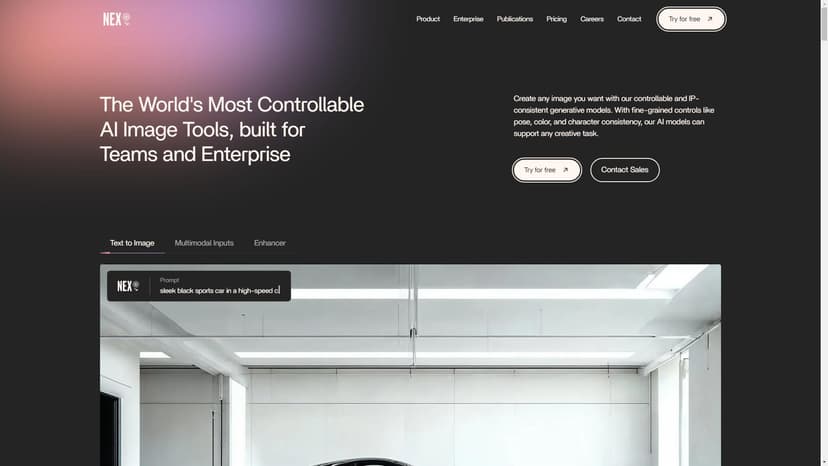 NEX - 使用我们的可控和 IP 一致的 AI 媒体套件，今天就可以获得高分辨率、姿势一致性和人物一致性的免费图像生成！我们的定制模型开发服务适合团队和企业利用 AI 来做出最佳工作。