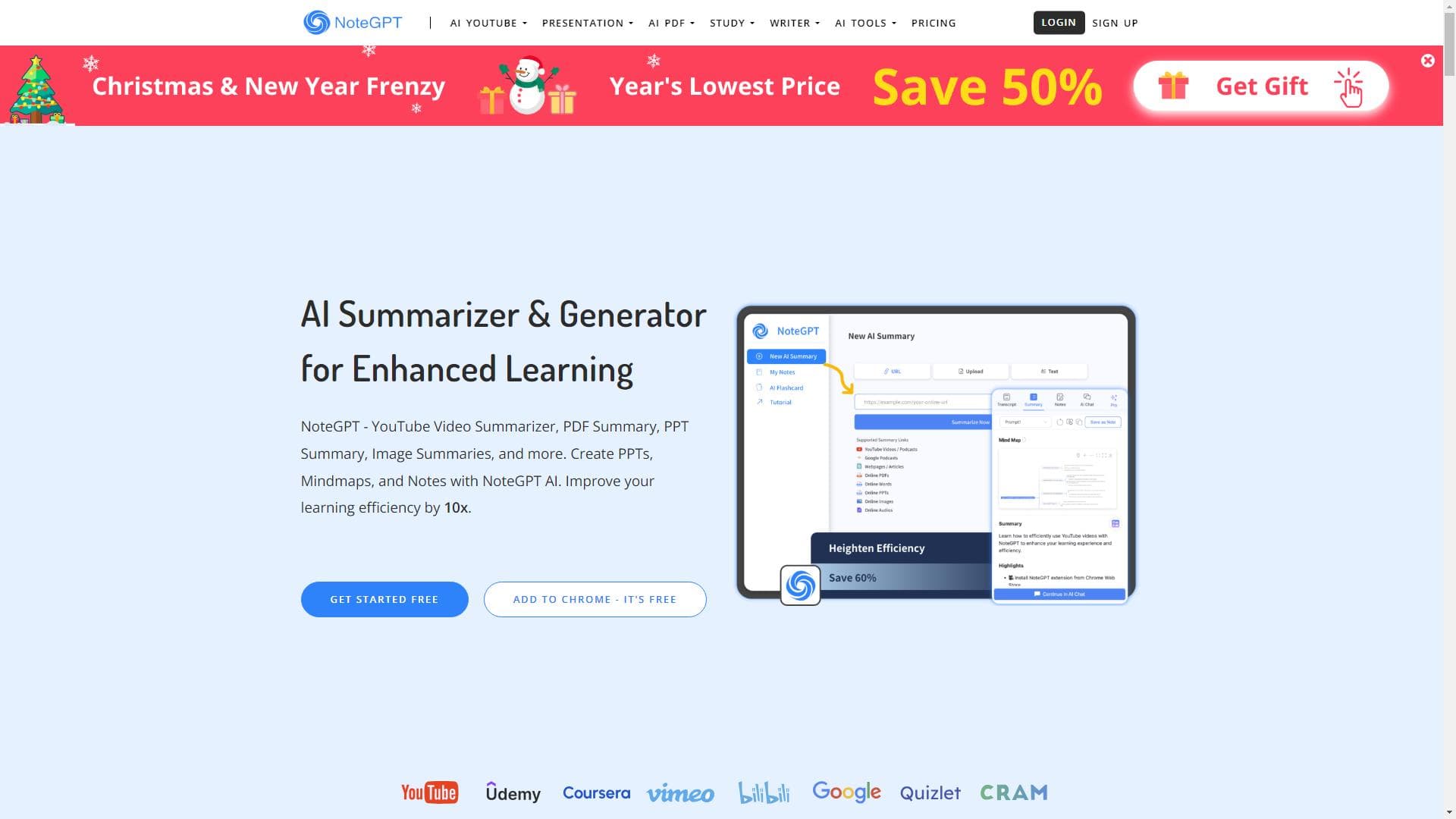 NoteGPT - AI Summarizer and Generator for Enhanced Learning