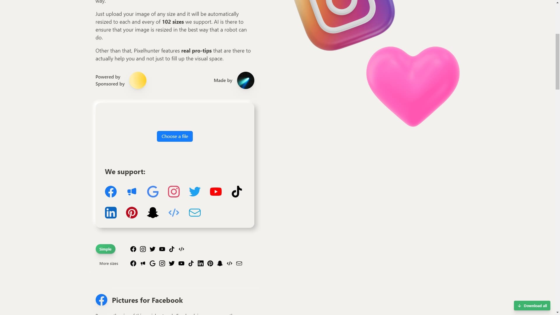 Pixelhunter — 🧠 AI-powered image resizer for social media。
