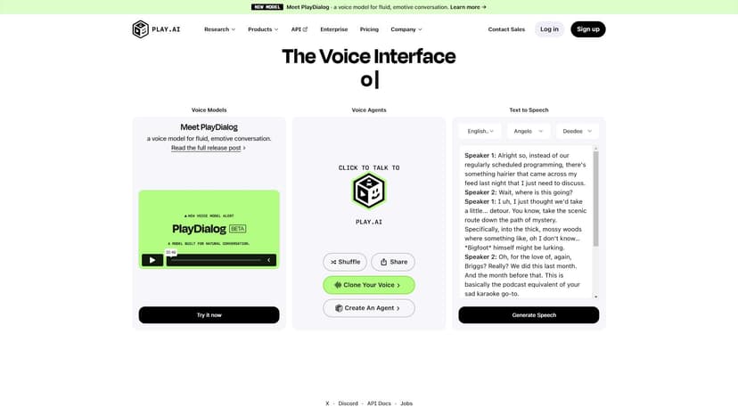 Voice AI Platform - Voice AI Platform是一个综合性的人工智能语音平台，提供了TTS模型、语音代理等功能，可以通过先进的人工智能技术来优化和改善用户的声音体验。
