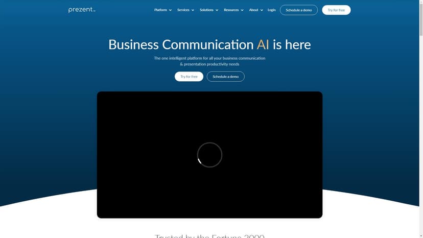 Prezent - Prezent是一款全面的智能工作平台，集成了多种人工智能工具、最佳实践内容和学习资源，为您提供超强的商务沟通和演示生产力。