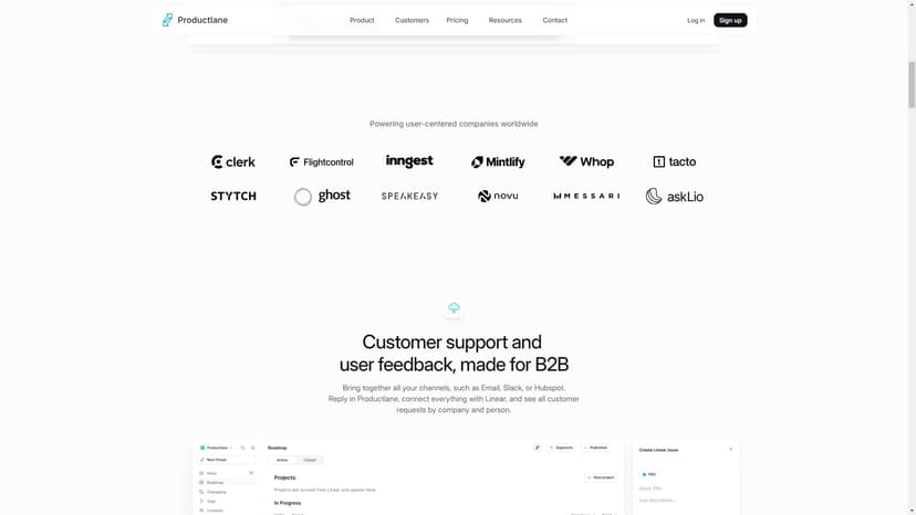 Productlane - Productlane提供快速的客户反馈管理和支持功能，帮助您构建高品质产品。