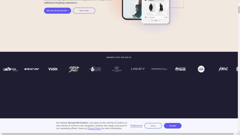 Rep AI: Sales Concierge for eCommerce - 优秀的电商助手，提升转化率增加销售，支持绝大多数客服工作。