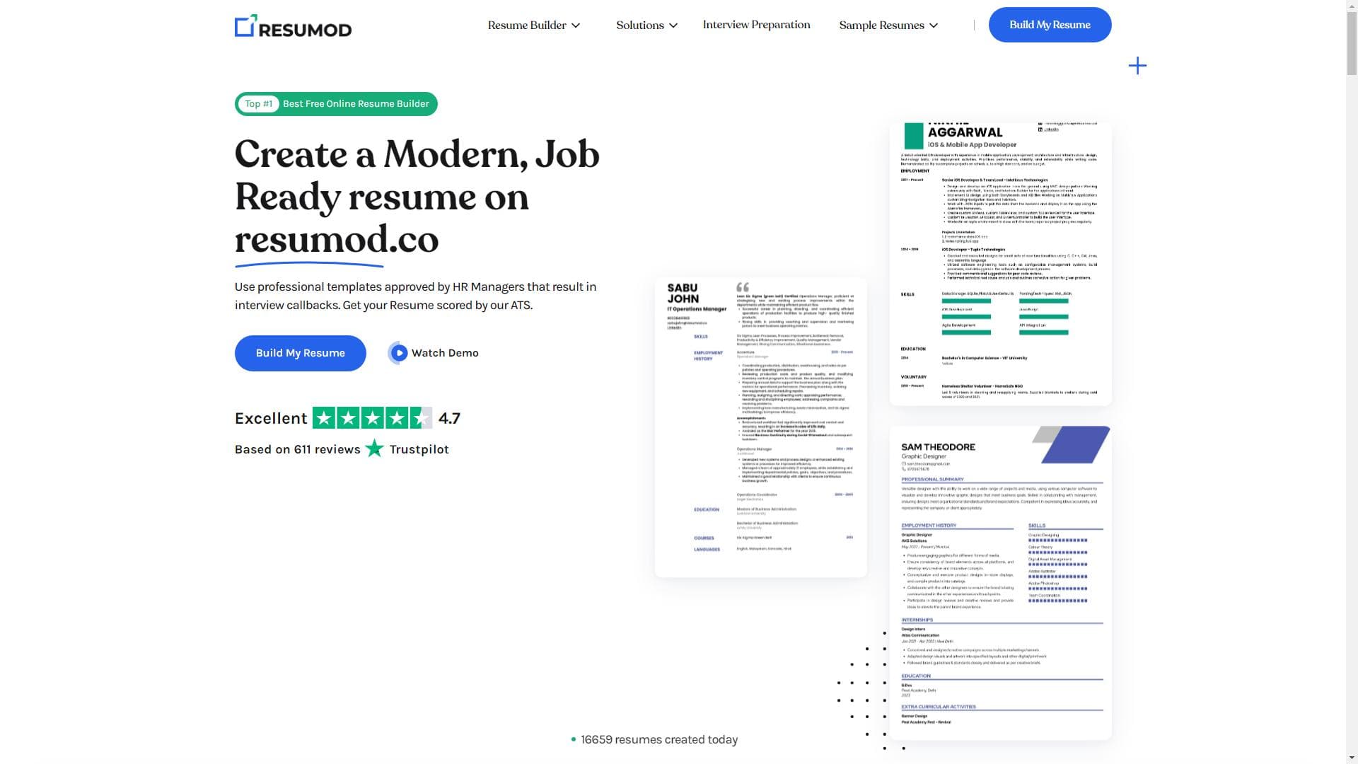 Resumod.co - 最佳免费在线简历生成器
