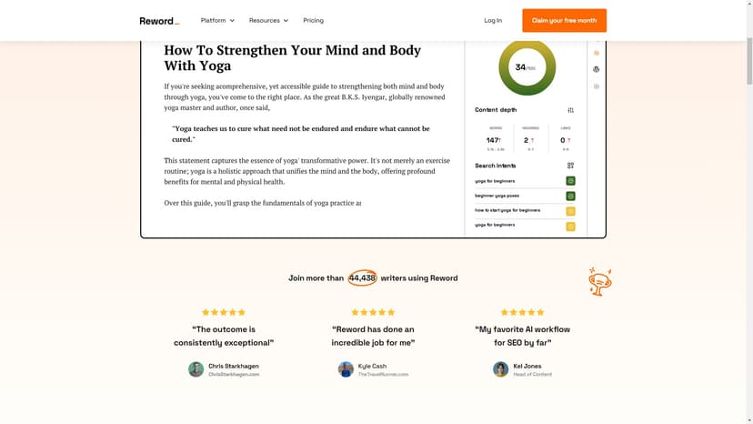 Reword - Reword 是一款专为你的博客训练的 AI 工具，可以帮助你创作优秀的文章。我们的 AI 编辑助手提供了所有工具，来让你撰写获胜的内容。