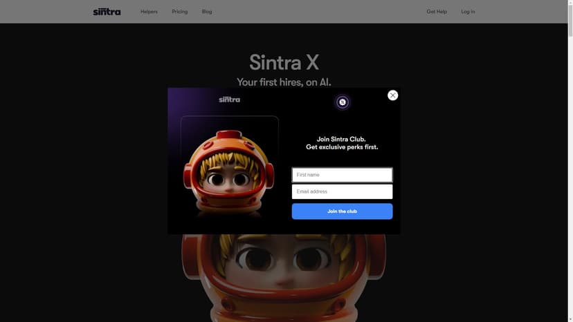 Sintra - Sintra是一款集成式的人工智能工作助手，它可以学习并模拟真实员工的行为，为企业提供全天候无休息的协作支持。