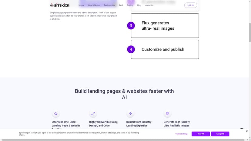 Sitekick AI - Sitekick AI 是一款以人工智能为核心的网页生成器和网站构建工具，无需编码、设计或撰写技能即可快速创建高质量的落地页和网站。