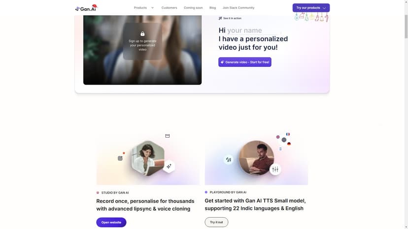 Studio by Gan.AI Recorder - "构建 TTS、Avatar、LipSync 和会话式语音模型"