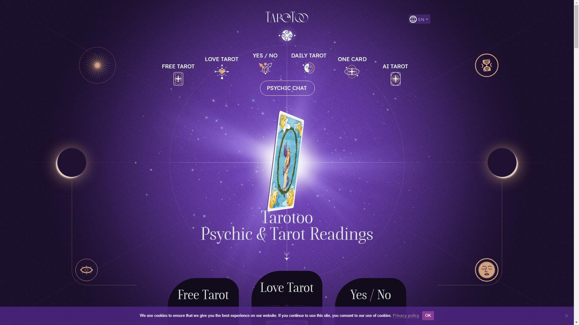 Tarotoo：免费的占卜与心灵读数平台