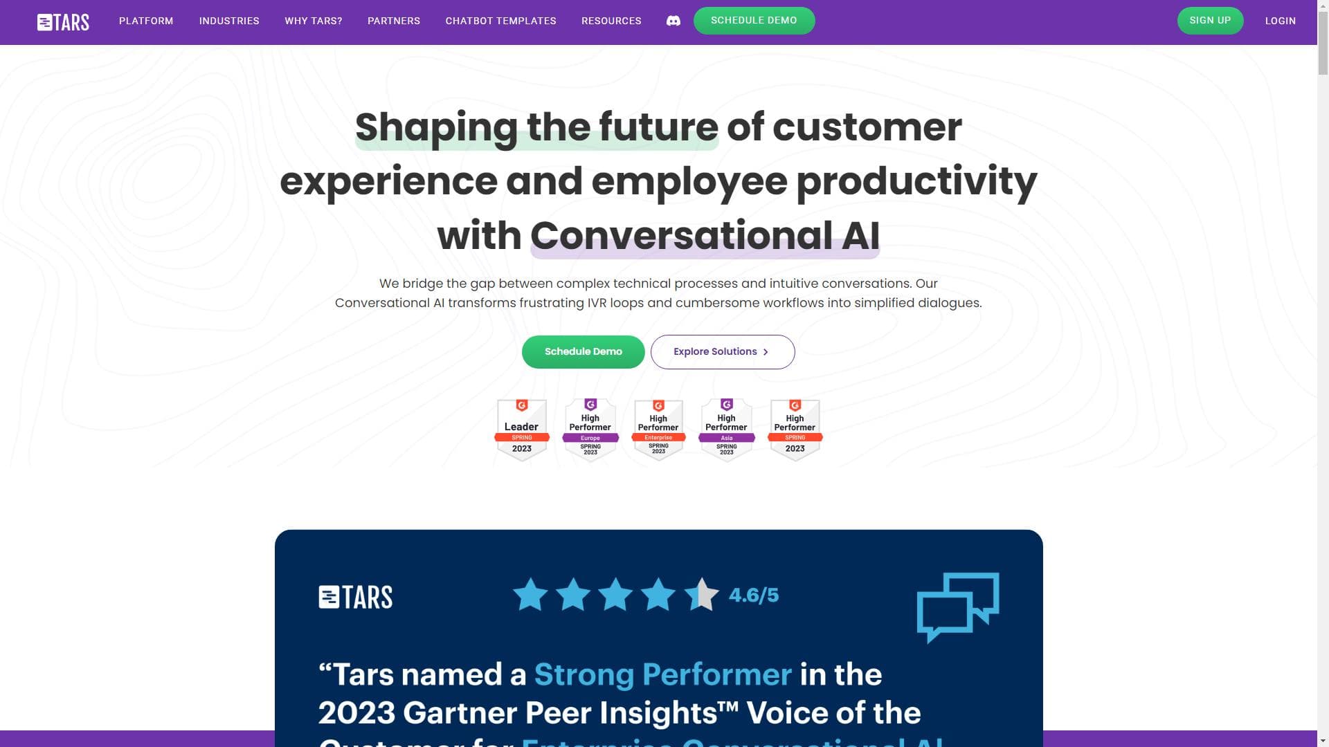 Tars - Shaping the future of customer experience and employee productivity with Conversational AI