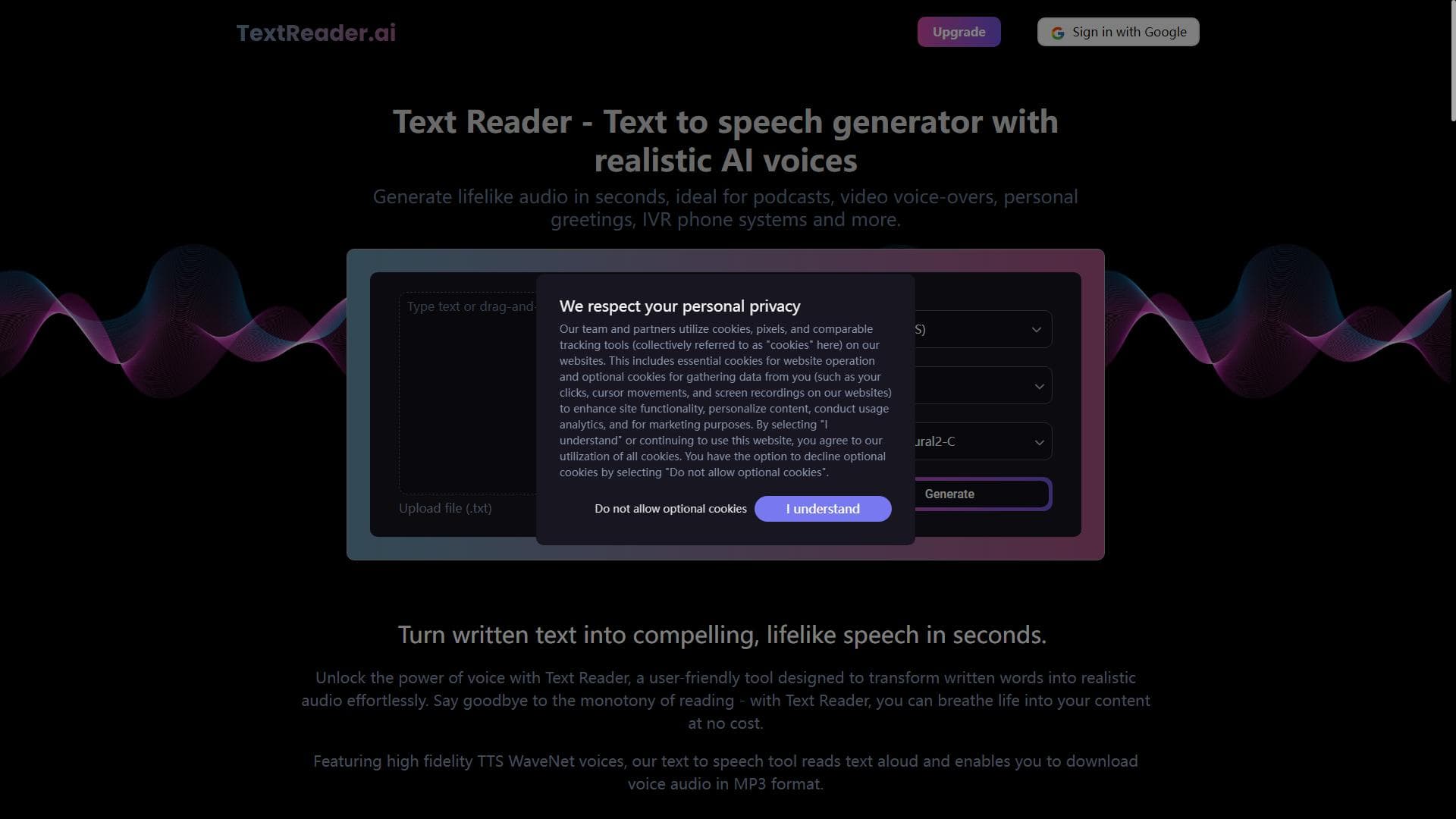 Text Reader - 实用文字转语音生成器