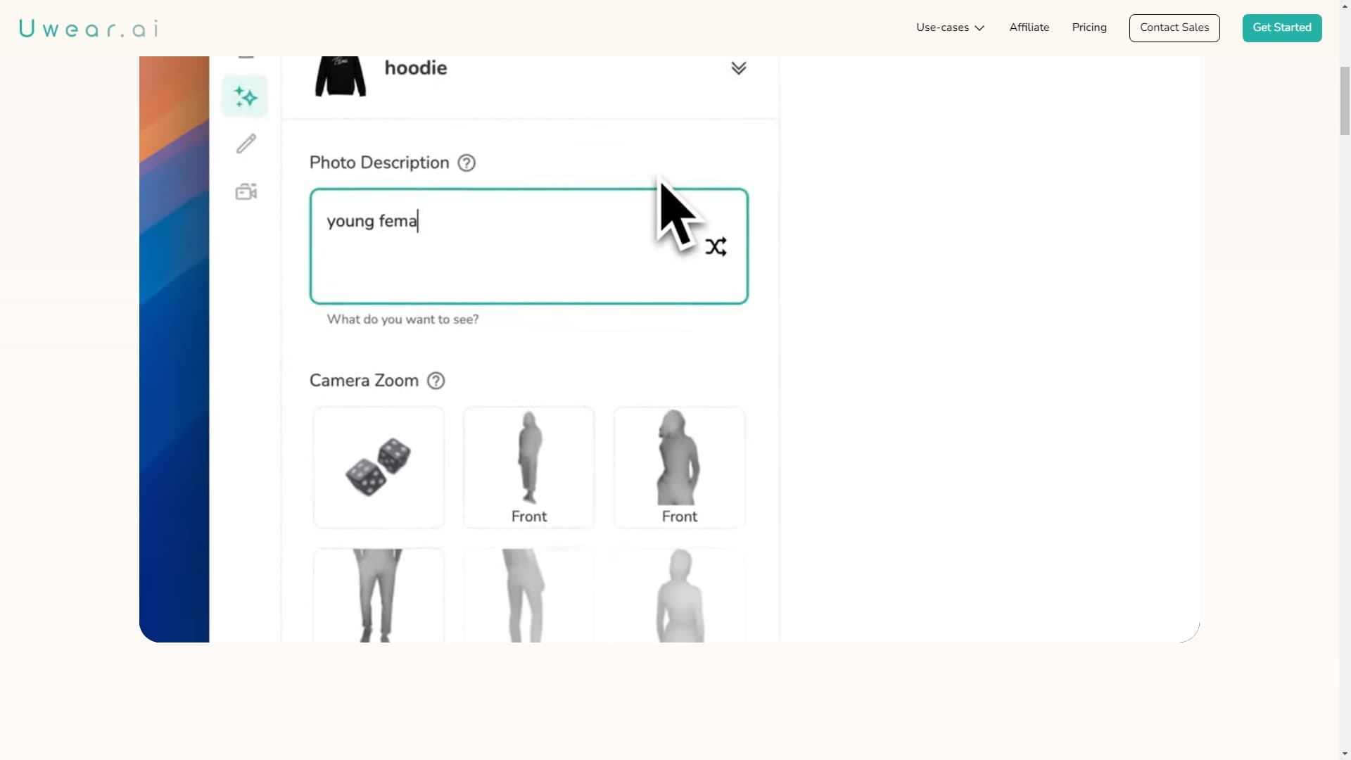 Uwear.ai - 一款生成虚拟模特穿着衣服的AI工具
