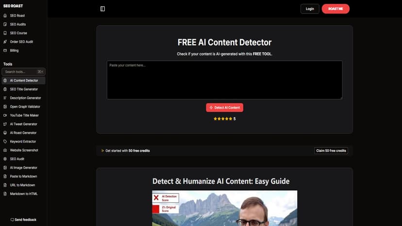 Free AI Content Detector - 使用此免费工具轻松检测文本是否由人工智能生成。只需复制并粘贴要分析的文本，并与关键人工智能指标进行对比。