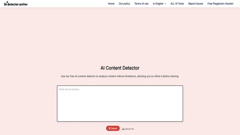 AI Content Detector - 免费AI内容检测工具，帮助用户优化内容，支持多文件上传和高精度模型。