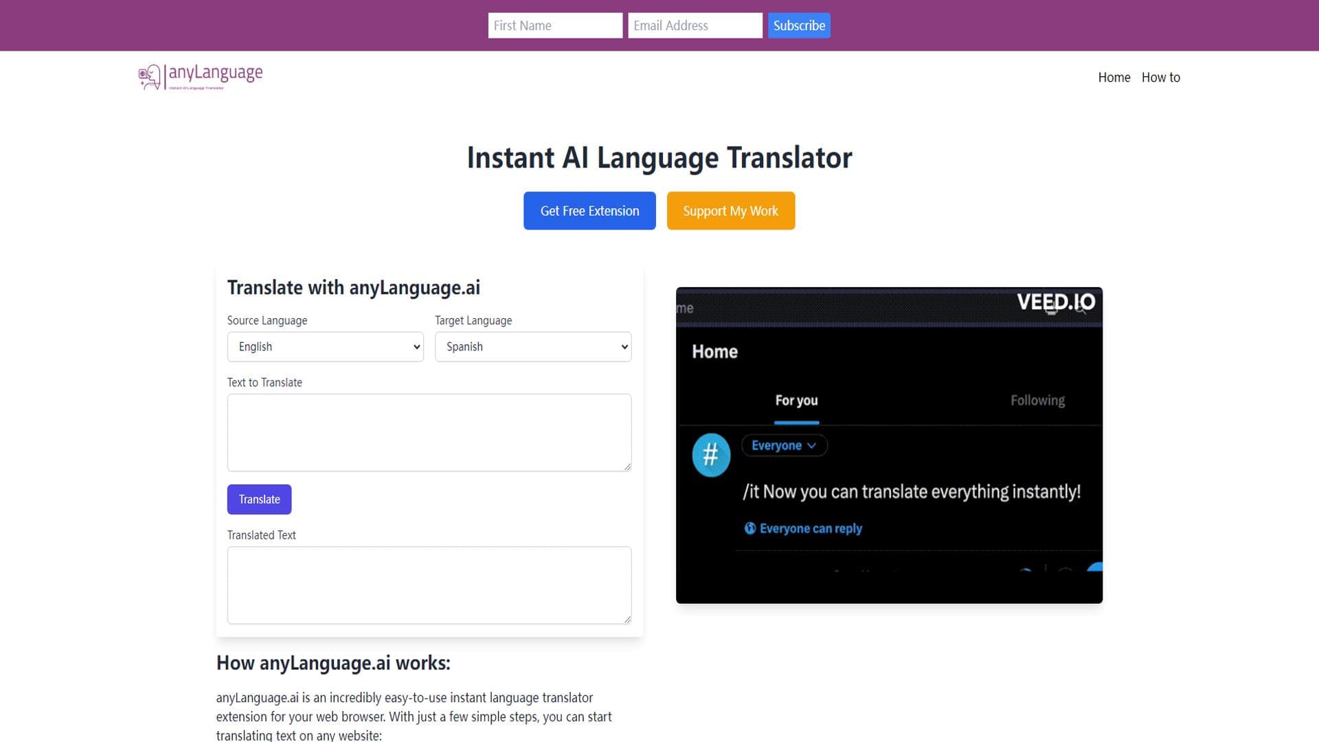AnyLanguage.ai - 即时AI语言翻译扩展