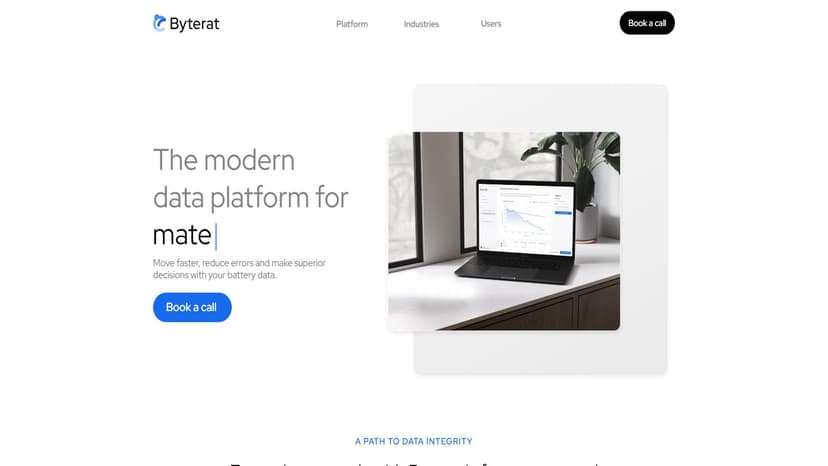 Byterat - Byterat是一个专为电池科学研究设计的现代化数据平台。