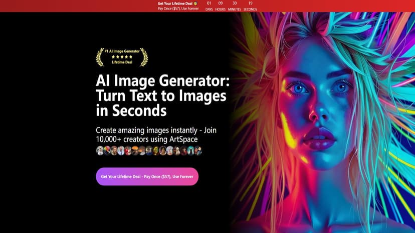 ArtSpace.ai - Transform your ideas into stunning AI-generated images in seconds.