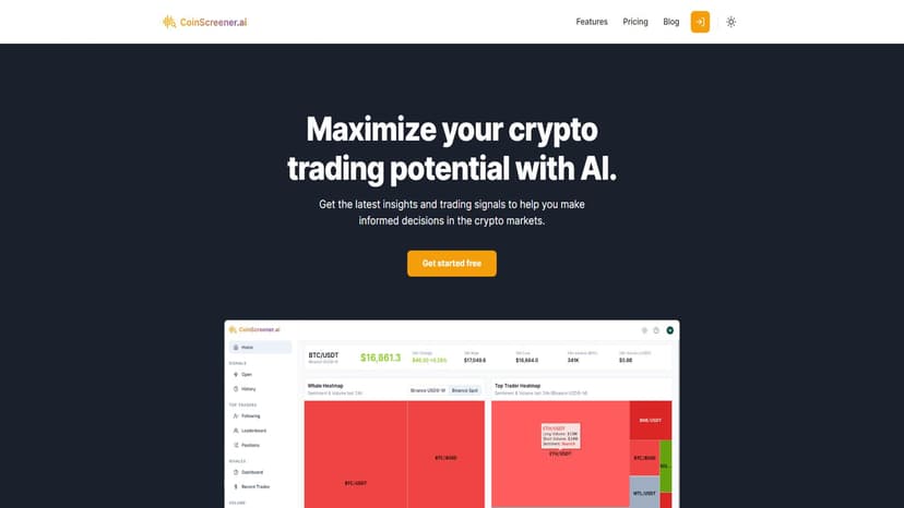 CoinScreener - CoinScreener提供了一系列的工具和资源，帮助投资者充分利用人工智能技术，以最大化他们在加密货币领域中的潜力。