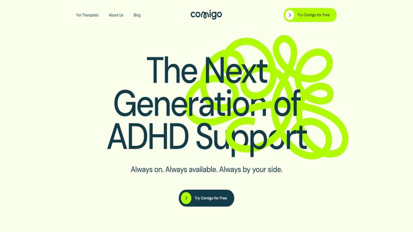 Comigo - Comigo是一款综合性工具，旨在为患有ADHD的人们提供全方位的支持。它结合了治疗和生产力功能，在一个地方为用户带来可行的解决方案。